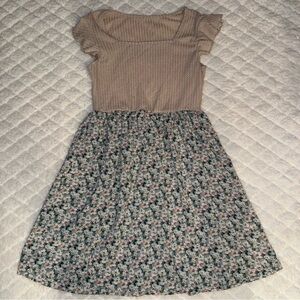 Floral Patterned Boho Dress